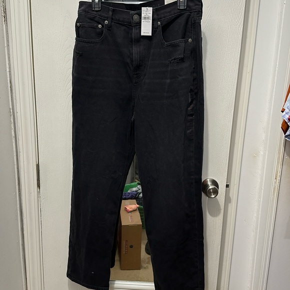 American Eagle Mom Jeans size 14 regular highest rise comfort fit stretch jeans - Picture 1 of 6